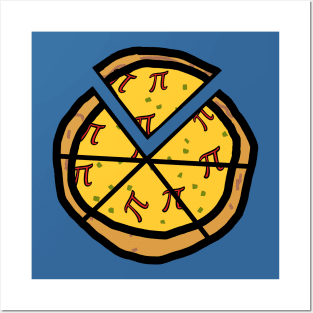 Sliced Pizza Pi for Hungry Math Fans Posters and Art